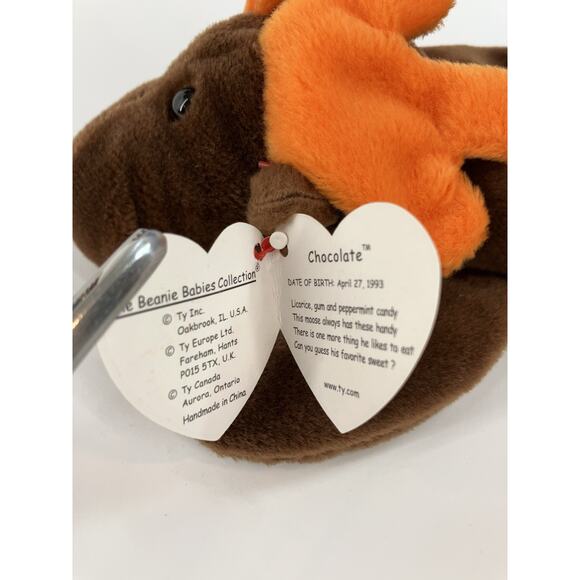Ty Beanie Babies Chocolate Moose 1993 - Picture 9 of 10